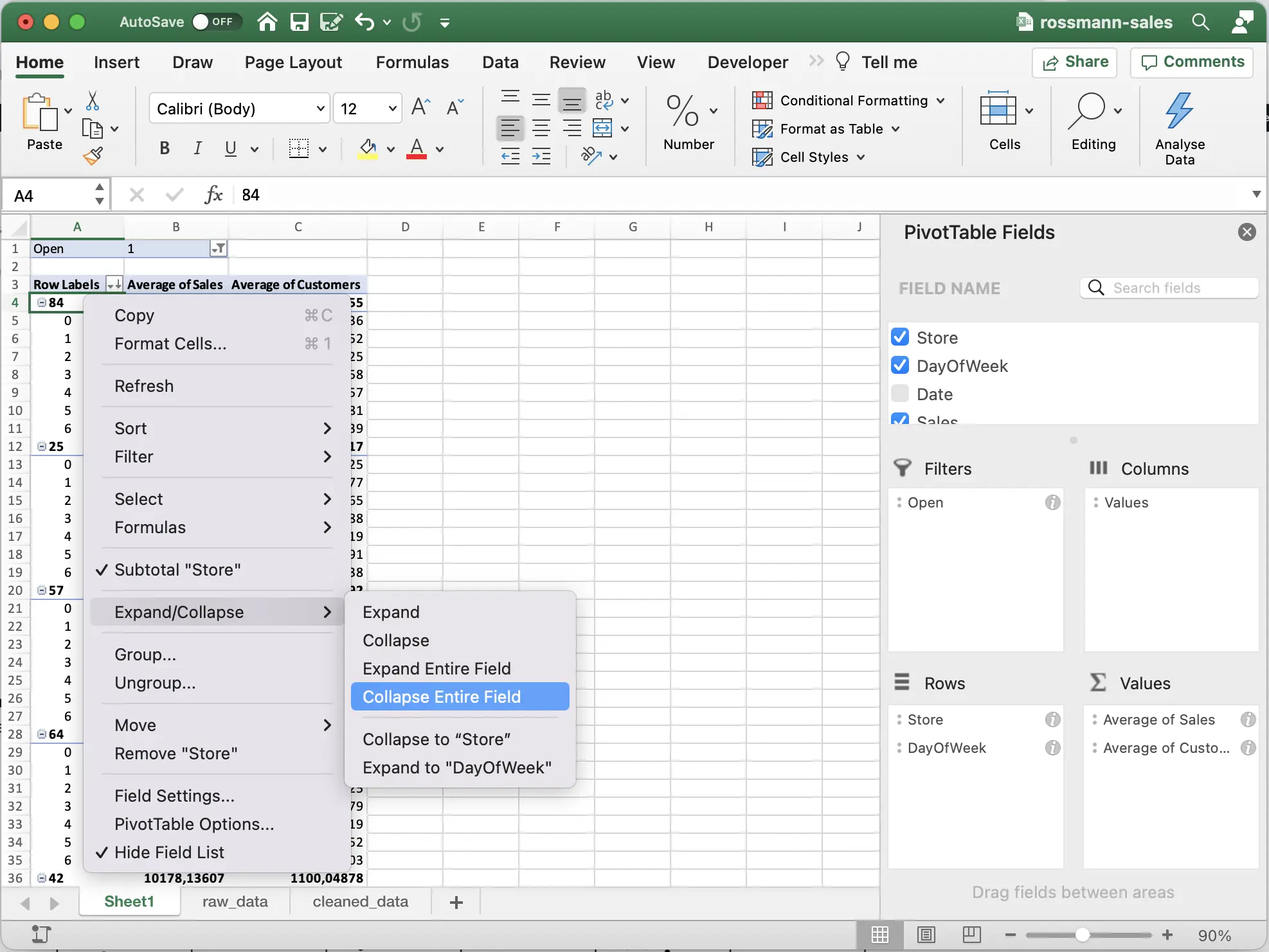 Figure 15 - Collapse Entire Field