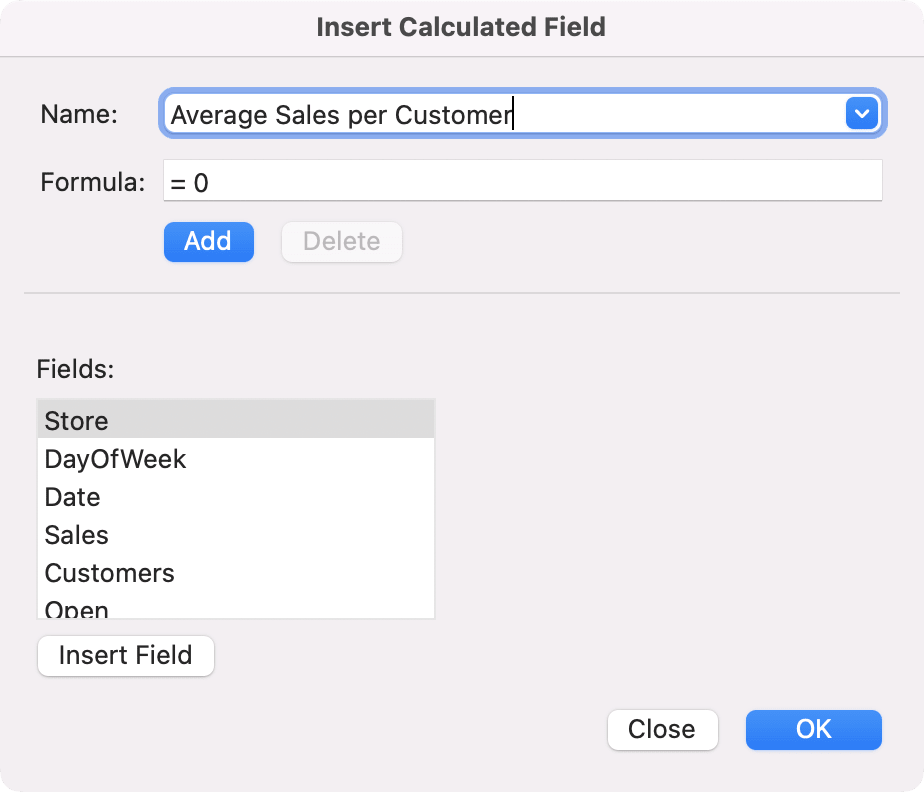 Figure 29 - Specifying name for your new field